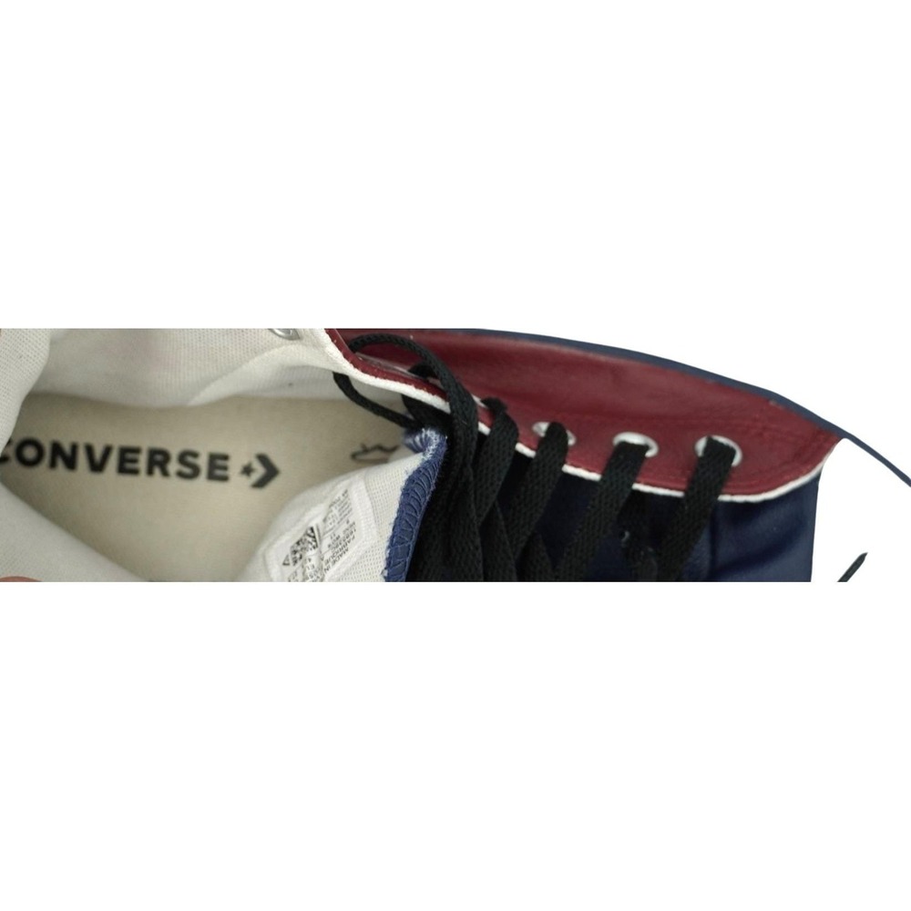 Classic Converse Chuck Taylor All Star Sneaker Mens 9 Burgundy Leather High Top - Picture 3 of 10